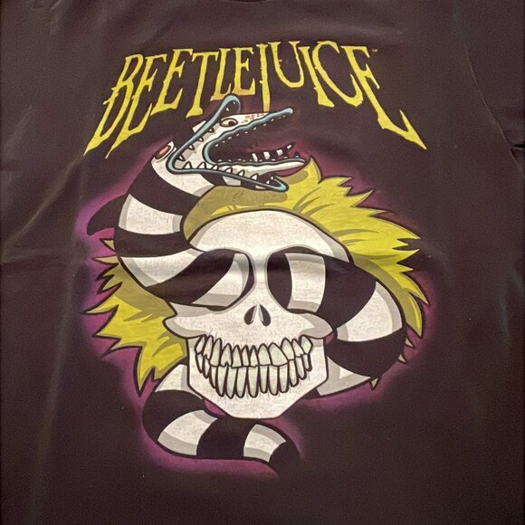Beetlejuice T-Shirt Black Graphic Sandworm - Adult Size S - Picture 3 of 9